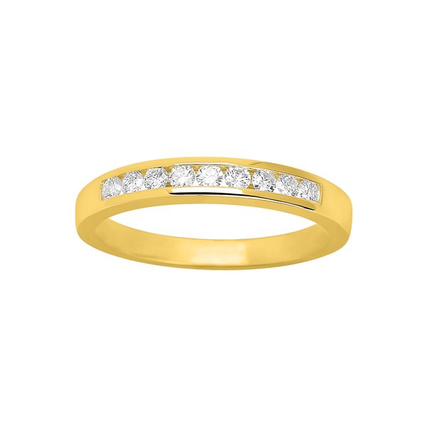 Alliance demi diamant 0.26ct Or Jaune 750