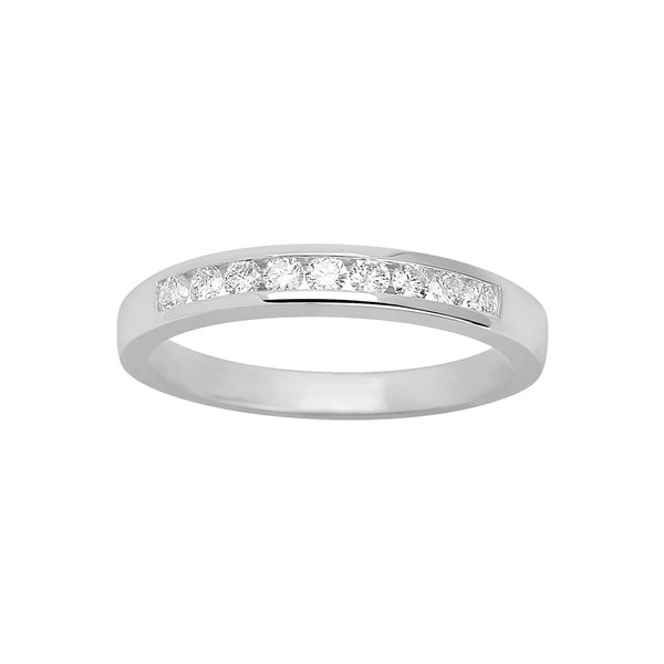 Alliance demi diamant 0.26ct Or Blanc 750