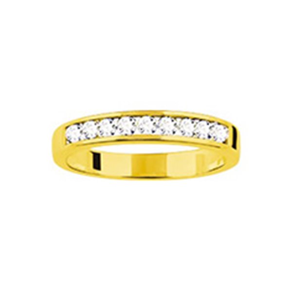 Alliance demi diamant 0.35ct Or Jaune 750