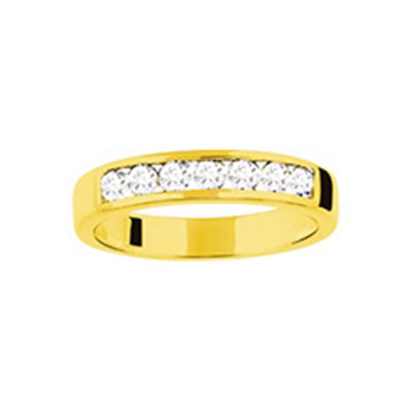 Alliance demi diamant 0.43ct Or Jaune 750