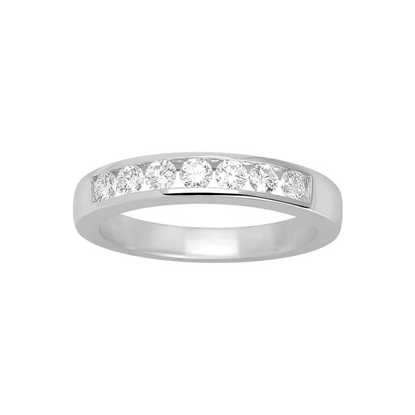 Alliance demi diamant 0.43ct Or Blanc 750