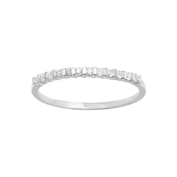 Alliance Demi-Rêve diamants 0.12ct en Or Blanc 750