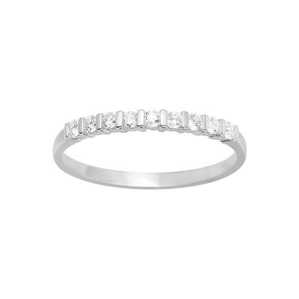 Alliance demi diamant 0.18ct Or Blanc 750