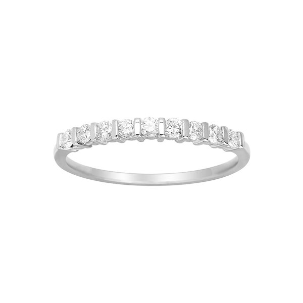 Alliance demi diamant 0.26ct Or Blanc 750