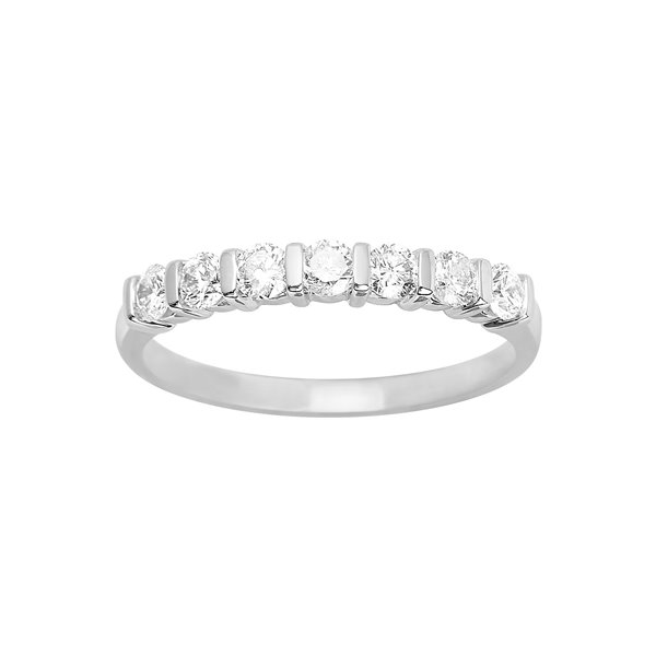 Alliance demi diamant 0.50ct Or Blanc 750