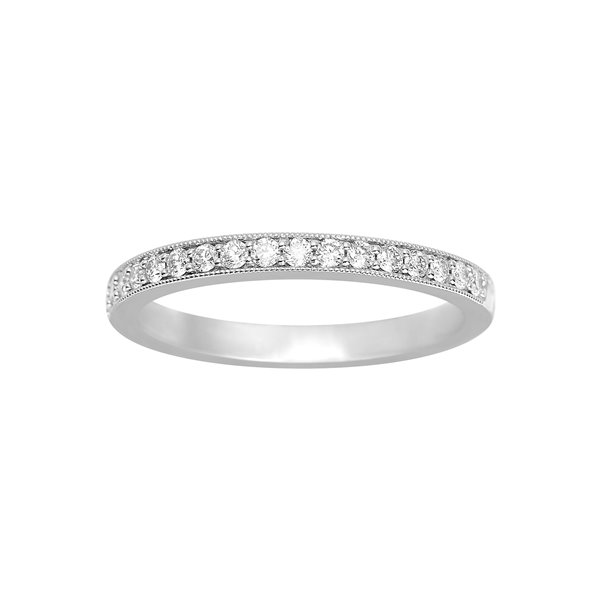 Alliance demi diamant 0.27ct Or Blanc 750