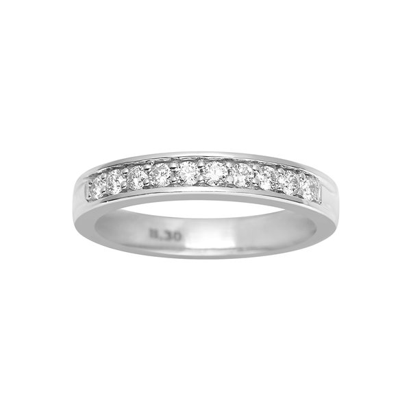 Alliance demi diamant 0.30ct Or Blanc 750