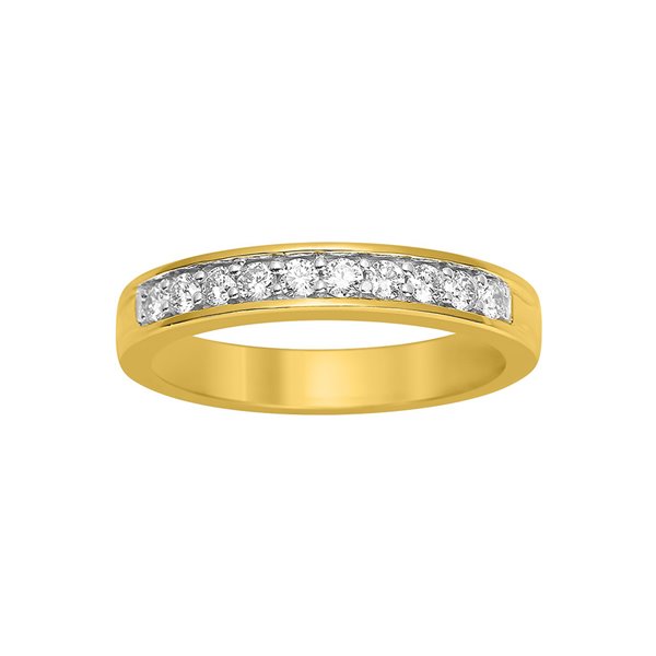 Alliance demi diamant 0.30ct Or Jaune 750