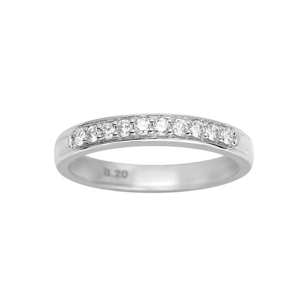 Alliance demi diamant 0.20ct Or Blanc 750