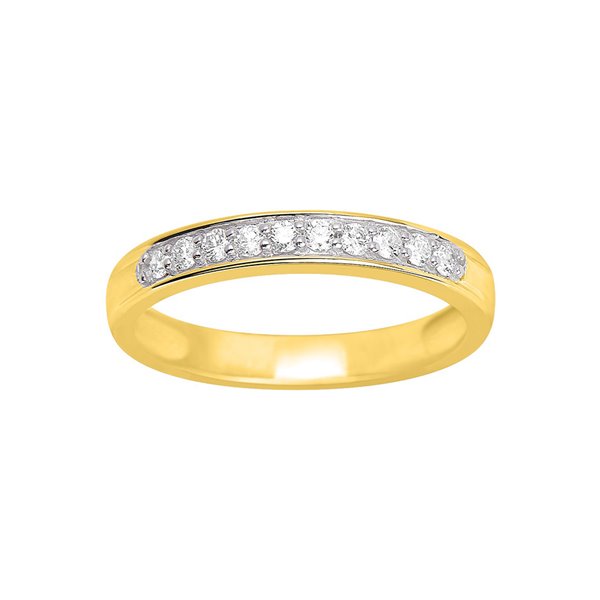 Alliance demi diamant 0.20ct Or Jaune 750