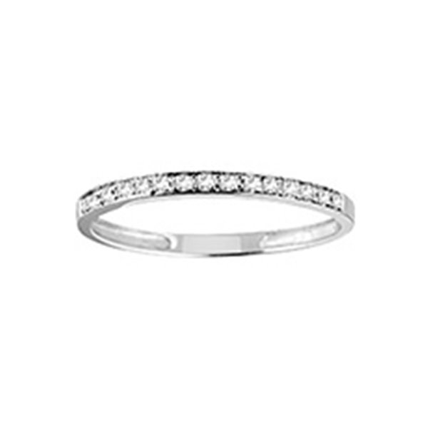 Alliance demi diamant 0.06ct Or Blanc 375