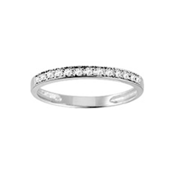 Alliance demi diamant 0.10ct Or Blanc 375