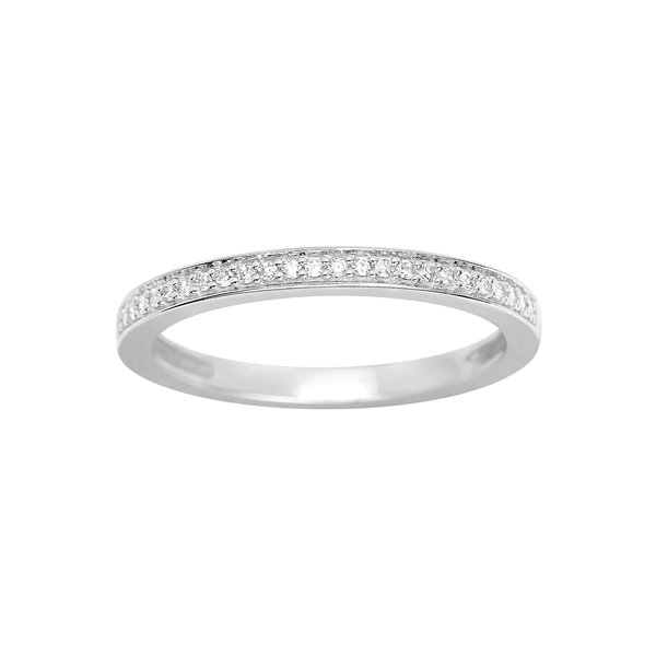 Alliance demi diamant 0.10ct Or Blanc 750