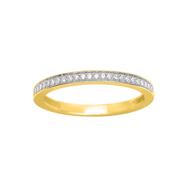 Alliance demi diamant 0.10ct Or Jaune 750