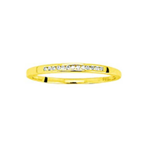 Alliance demi diamant 0.05ct Or Jaune 750