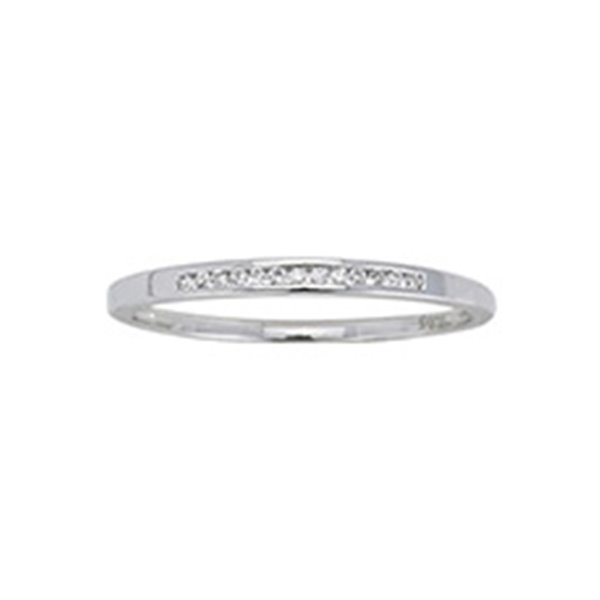 Alliance demi diamant 0.05ct Or Blanc 750