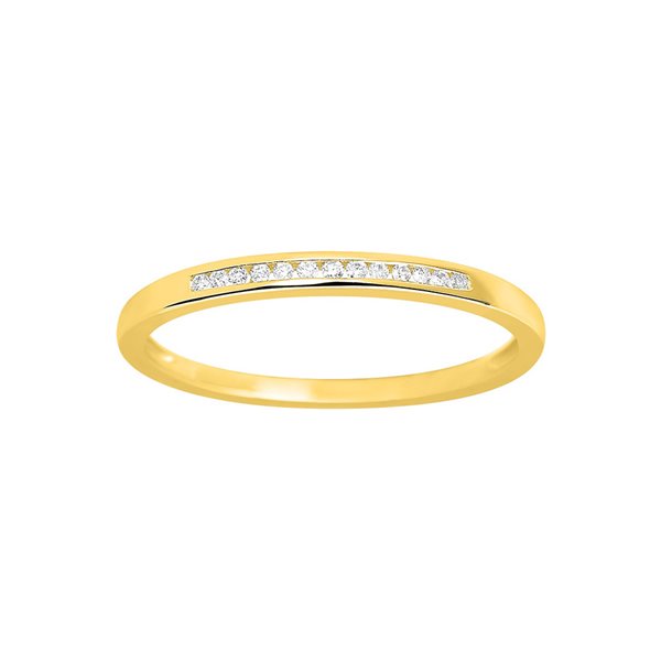 Alliance demi diamant 0.05ct Or Jaune 750