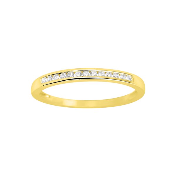 Alliance demi diamant 0.10ct Or Jaune 750