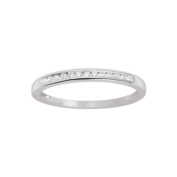 Alliance Demi-Rêve diamants 0.10ct en Or Blanc 750