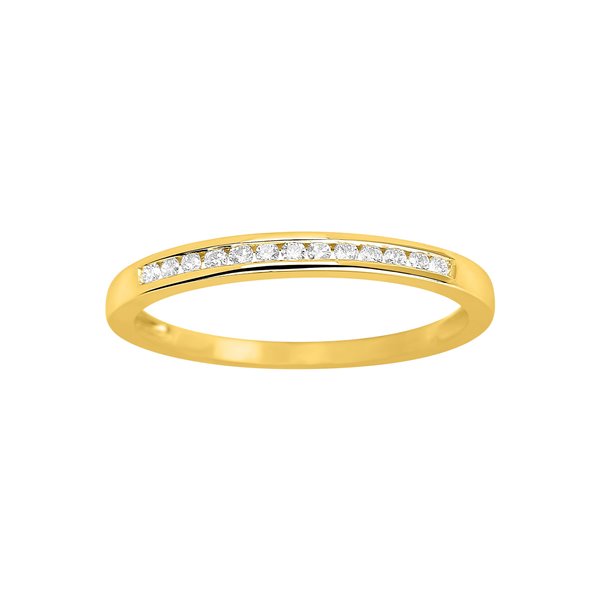 Alliance demi diamant 0.10ct Or Jaune 750