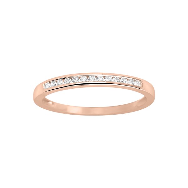 Alliance Demi-Rêve diamants 0.10ct en Or Rose 750