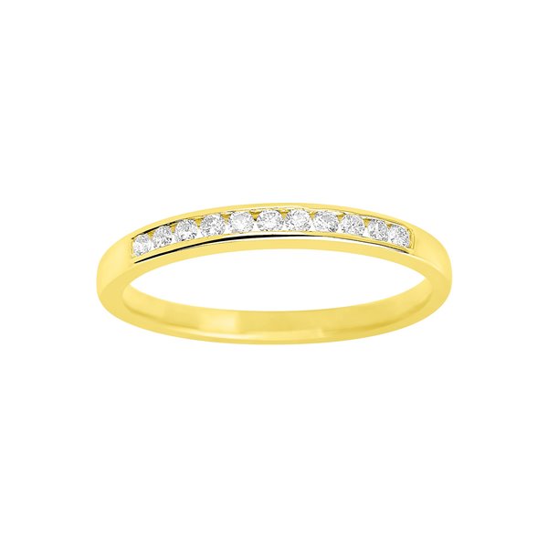 Alliance demi diamant 0.15ct Or Jaune 750