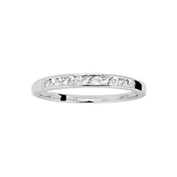 Alliance demi diamant 0.15ct Or Blanc 750