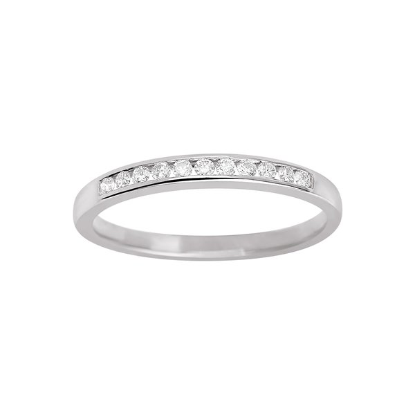 Alliance demi diamant 0.15ct Or Blanc 750