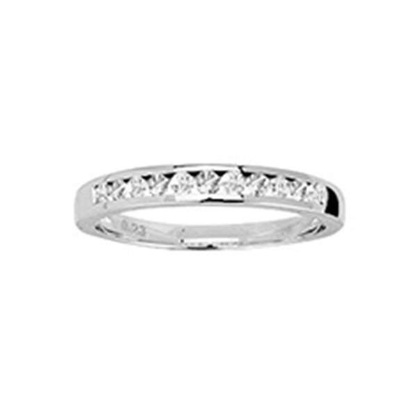 Alliance demi diamant 0.22ct Or Blanc 750