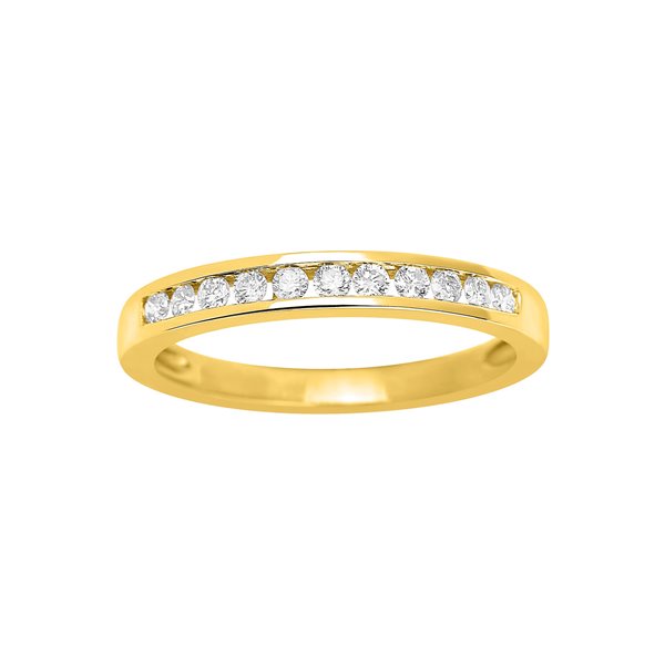 Alliance demi diamant 0.22ct Or Jaune 750