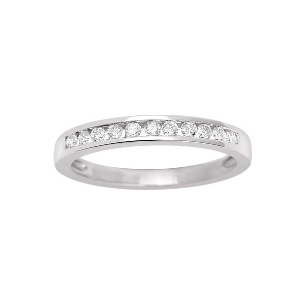 Alliance demi diamant 0.22ct Or Blanc 750