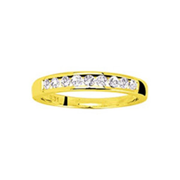 Alliance demi diamant 0.30ct Or Jaune 750