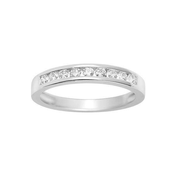 Alliance demi diamant 0.30ct Or Blanc 750