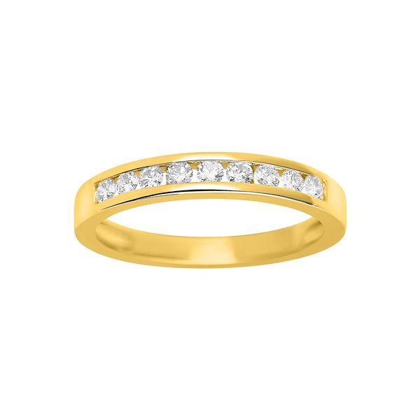 Alliance demi diamant 0.30ct Or Jaune 750