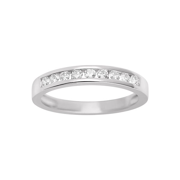 Alliance demi diamant 0.30ct Or Blanc 750