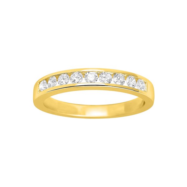 Alliance demi diamant 0.40ct Or Jaune 750