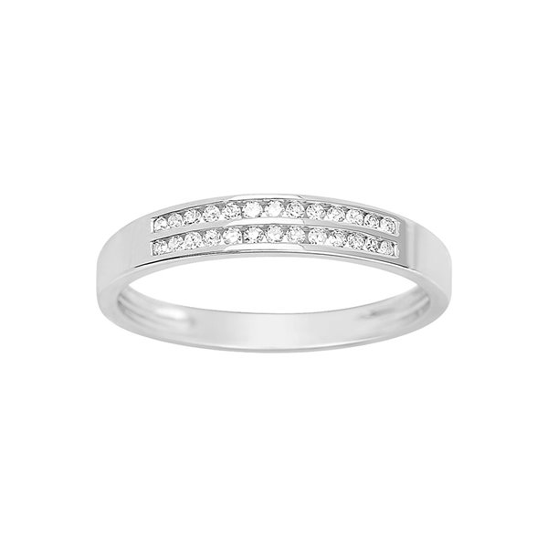 Alliance demi diamant 0.12ct Or Blanc 750