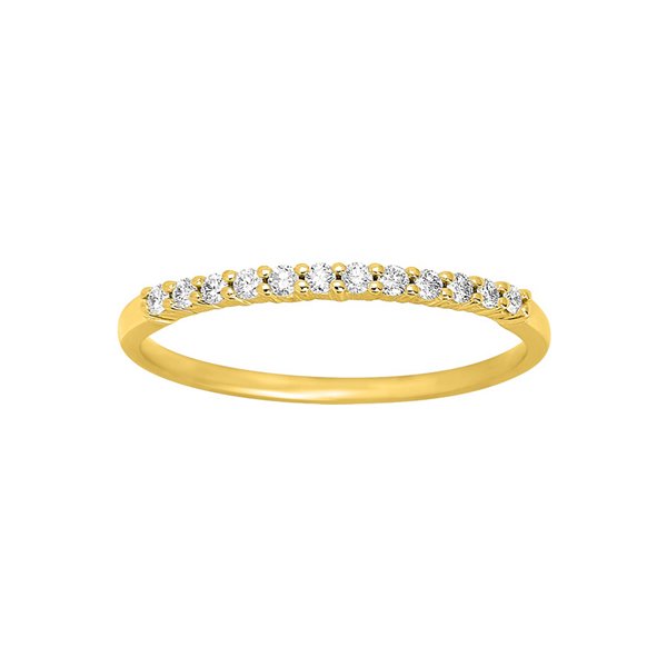 Alliance demi diamant 0.12ct Or Jaune 750