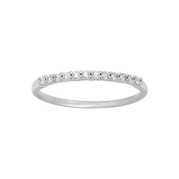 Alliance demi diamant 0.12ct Or Blanc 750