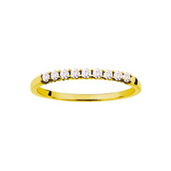 Alliance demi diamant 0.18ct Or Jaune 750