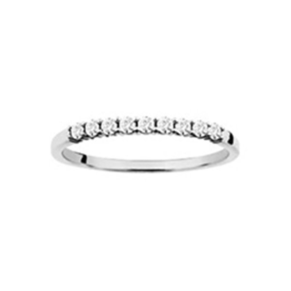 Alliance demi diamant 0.18ct Or Blanc 750