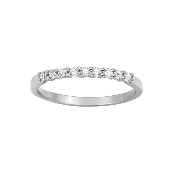 Alliance demi diamant 0.18ct Or Blanc 750