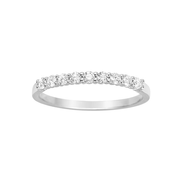 Alliance demi diamant 0.26ct Or Blanc 750