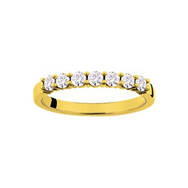 Alliance demi diamant 0.43ct Or Jaune 750