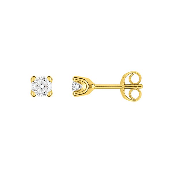 Boucles d'oreilles clou diamant 0.25 Or Jaune 750