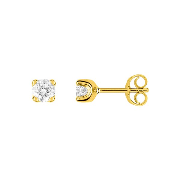 Boucles d'oreilles clou diamant 0.30 Or Jaune 750