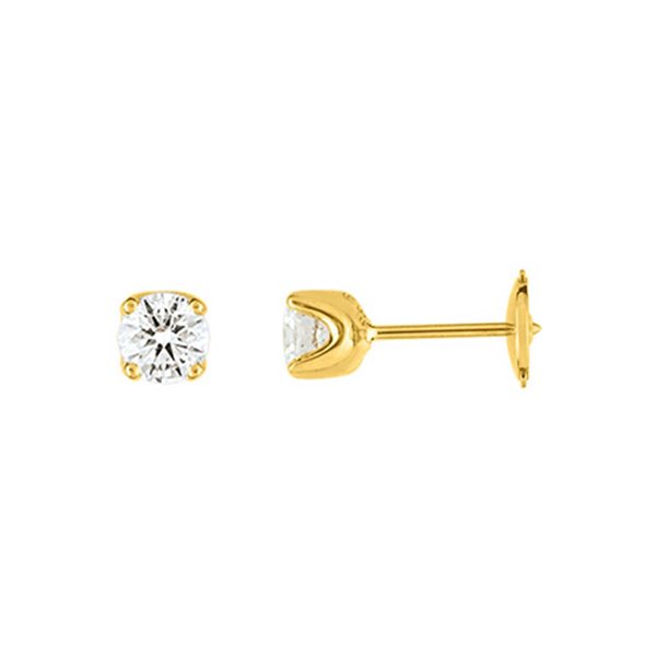 Boucles d'oreilles clou diamant 0.40 Or Jaune 750