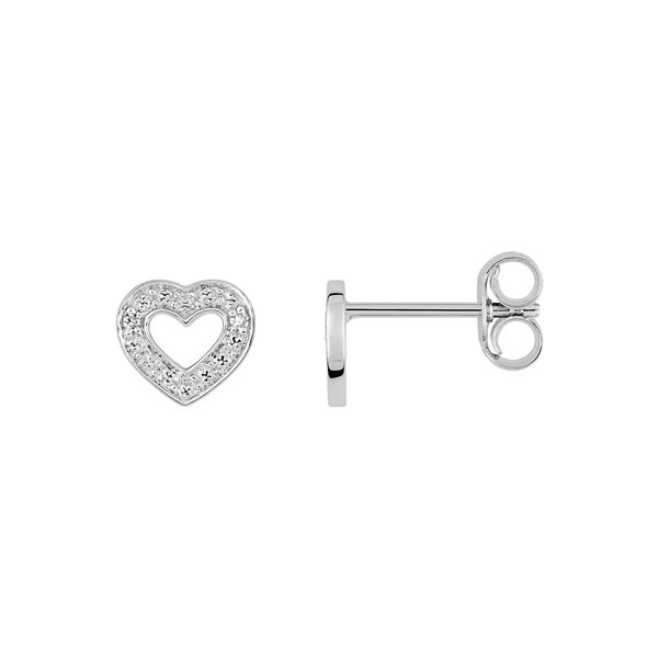 Boucles d'oreilles clou diamant 0.012 Or Blanc 750