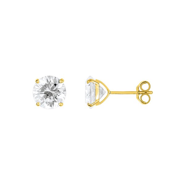 Boucles d'oreilles clou oxyde(s) de zirconium 4.44 Or Jaune 750