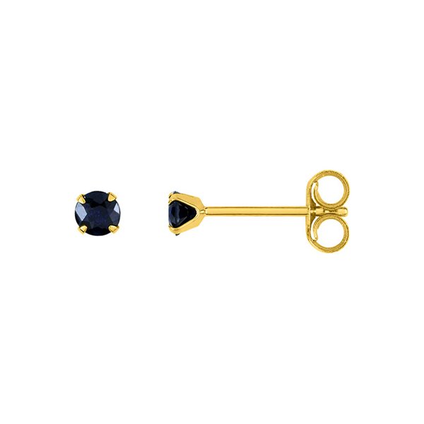 Boucles d'oreilles clou saphir Or Jaune 750